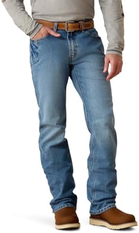 Ariat Men's Rebar M4 Low Rise DuraStretch Basic Boot Cut Jean