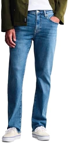 Bridge Men's Regular Rise Straight Leg Jeans