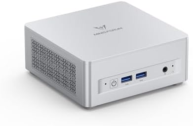 MINISFORUM UM870 Slim Mini PC AMD Ryzen 7 8745H 8C/16T Desktop Computer 32GB RAM 1TB SSD, HDMI/DP/USB4 8K@60Hz Output, 1X 2.5G RJ45 Port, 4X USB Port, Dual Band WiFi, AMD Radeon 780M Graphics
