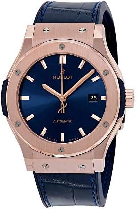 Hublot Classic Fusion Automatic Blue Sunray Dial 18kt Rose Gold Men's Watch 542.OX.7180.LR