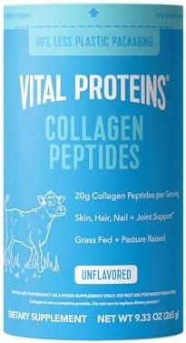 Vital Proteins Collagen Peptides Powder - Supports Hair, Nail, Skin, Bone & Joint Health, Unflavored, Collagen Protein 9.33 OZ
