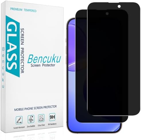 (2 Pack Privacy Screen Protector for iPhone 16 Anti Spy Tempered Glass, Anti Scratch, Bubble Free, Case Friendly
