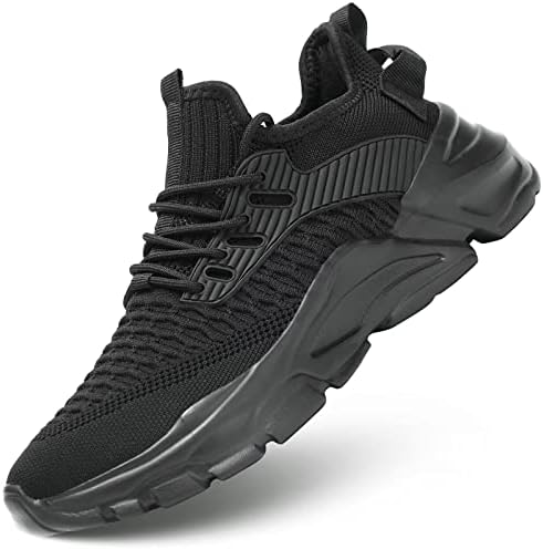 Srenket Men's Running Shoes, Non Slip, Breathable, Lightweight Fashion Sneakers, Slip Resistant Athletic Sports Walking Gym Work Shoes