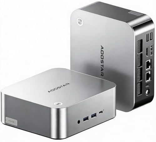 AOOSTAR MACO AMD R7 6850H Mini PC (8C/16T 4.70Ghz) with LPDDR5 6400Mhz 24GB RAM Without SSD/OS,3 *M.2 Slots; Dual 2.5G LAN; LAN Dual USB4; Supports Quad-Screen Display