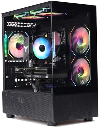 MXZ Intel Core i7 13700F 5.2GHz,GeForce RTX 4070, Gaming PC 16GB DDR4, M.2 SSD 1T, B760, 6RGB Fans,Windows 11 Pro, Gamer Desktop Computer(I7 13700F| RTX 4070)