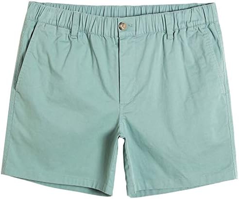 maamgic Men's Classic-fit 5.5" Cotton Casual Shorts Elastic Waistband with Multi-Pocket Daily Wear Walking Summer Outfit
