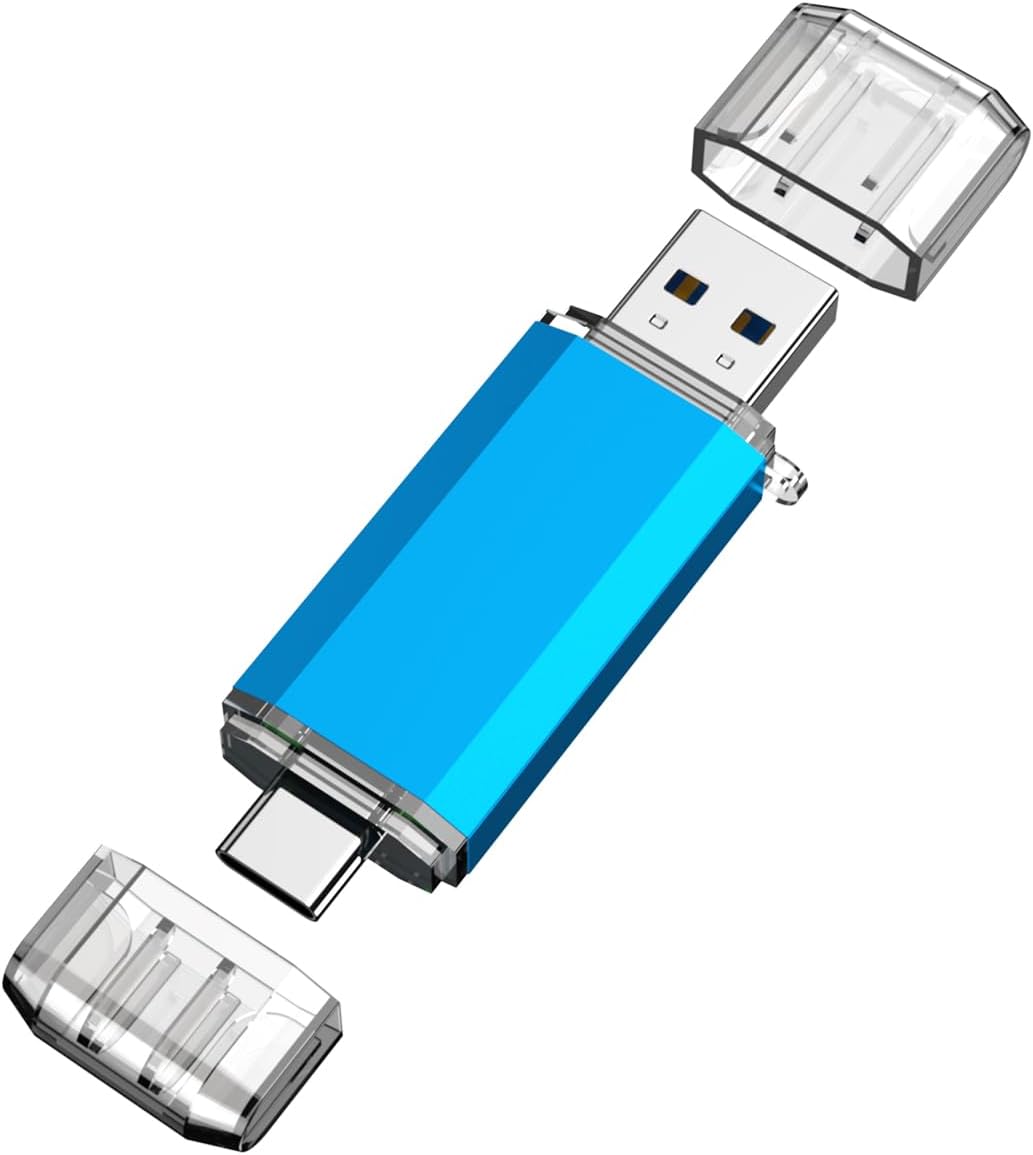KOOTION USB C Flash Drive 32GB 2 in 1 OTG USB 3.0\/Type C Thumb Drive Dual Drive USB C Memory Stick for Smartphone Laptop Tablet PC, Blue