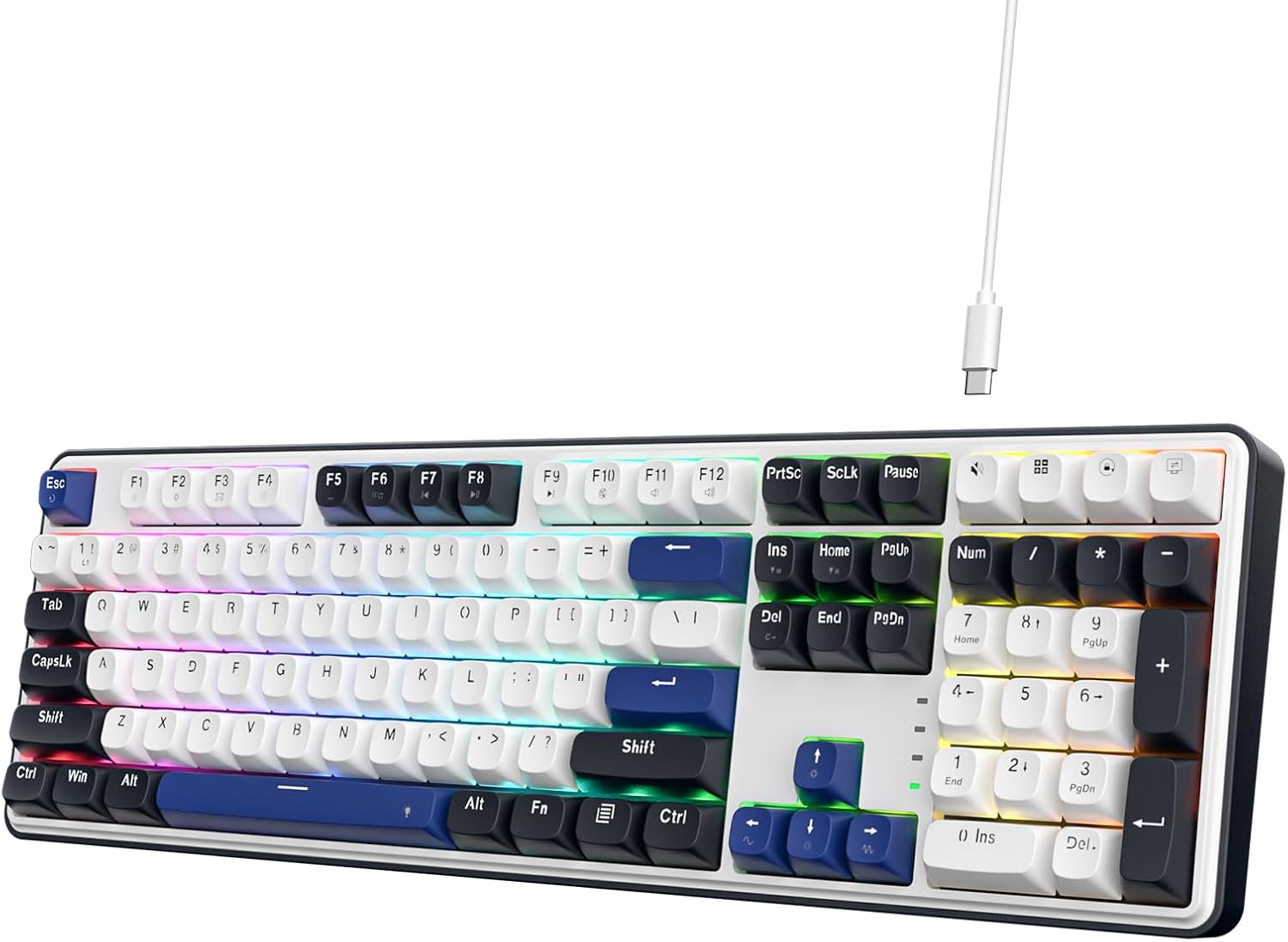 Redragon K689 Wired Gasket RGB Gaming Keyboard, 108 Keys Mechanical Keyboard w\/Extra 4 Hotkeys, Upgraded Hot-swappable Socket, 3-Layer Noise Dampening, Mixed Color Keycaps, Custom Linear Switch