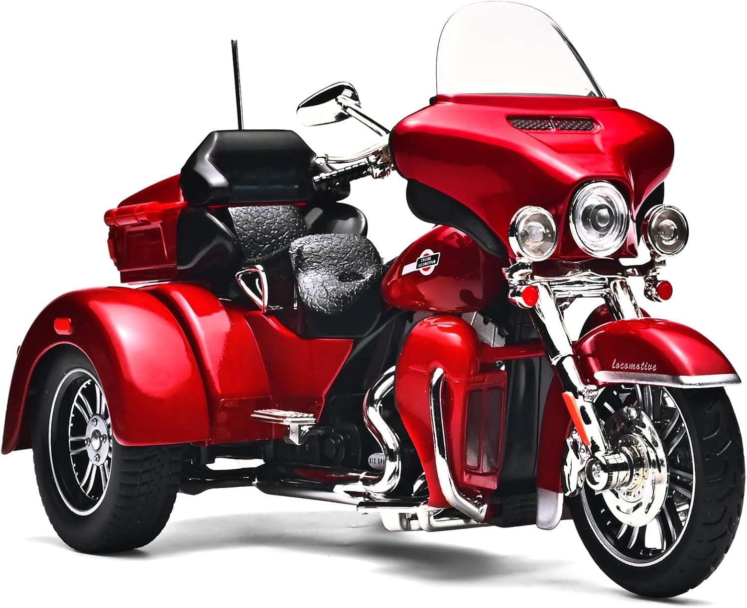 NOVAFUSION Motorcycles Toy 1:9 CVO Diecast Motorcycle Pull Back Toys with Lights and Sounds, Kids Play Car Toy for Boys, Model Kit Birthday Gifts for Teen and Adult Gift for Mom.Grandma-Red