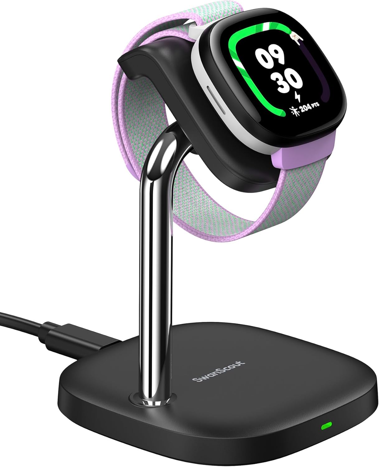 SwanScout Charger Stand Compatible with Fitbit Ace LTE, with 4.92 Ft USB-C Charging Cable