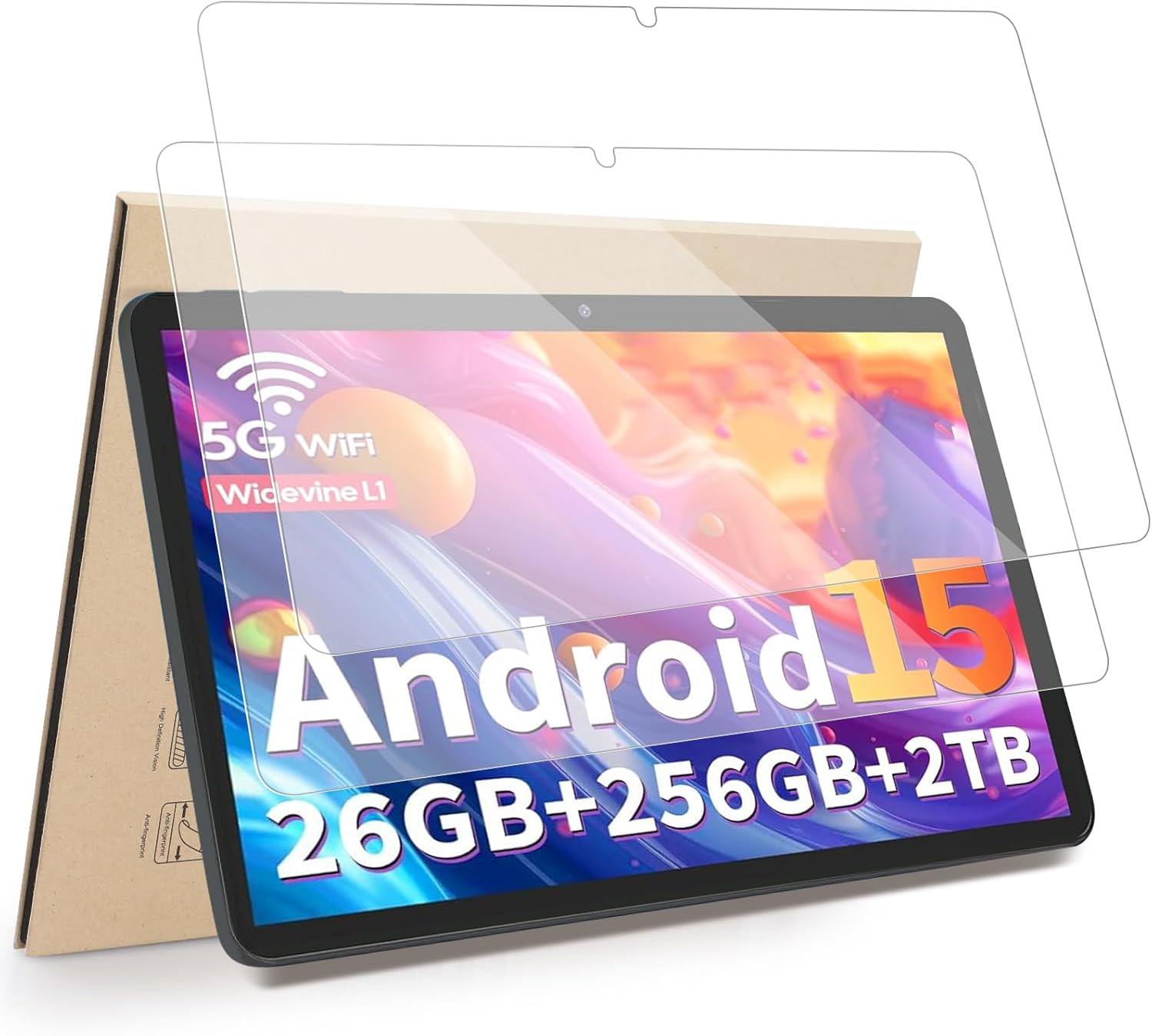 Hianjoo 2-Pack Screen Protector Compatible with Suicoey P30 \/ Relndoo P30 10" Tablet, Tempered Glass [HD Clarity] [9 Hardness] [Anti-Scratch] [Easy Installation]