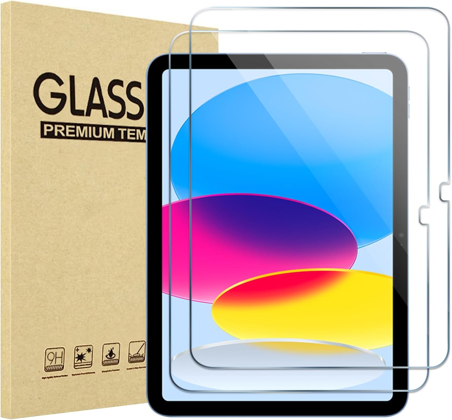 ProCase 2 Pcs Screen Protector for iPad A16 2025 11th Generation 11 Inch\/iPad 10th 2022 10.9 Inch, Tempered Glass Film Guard -Clear