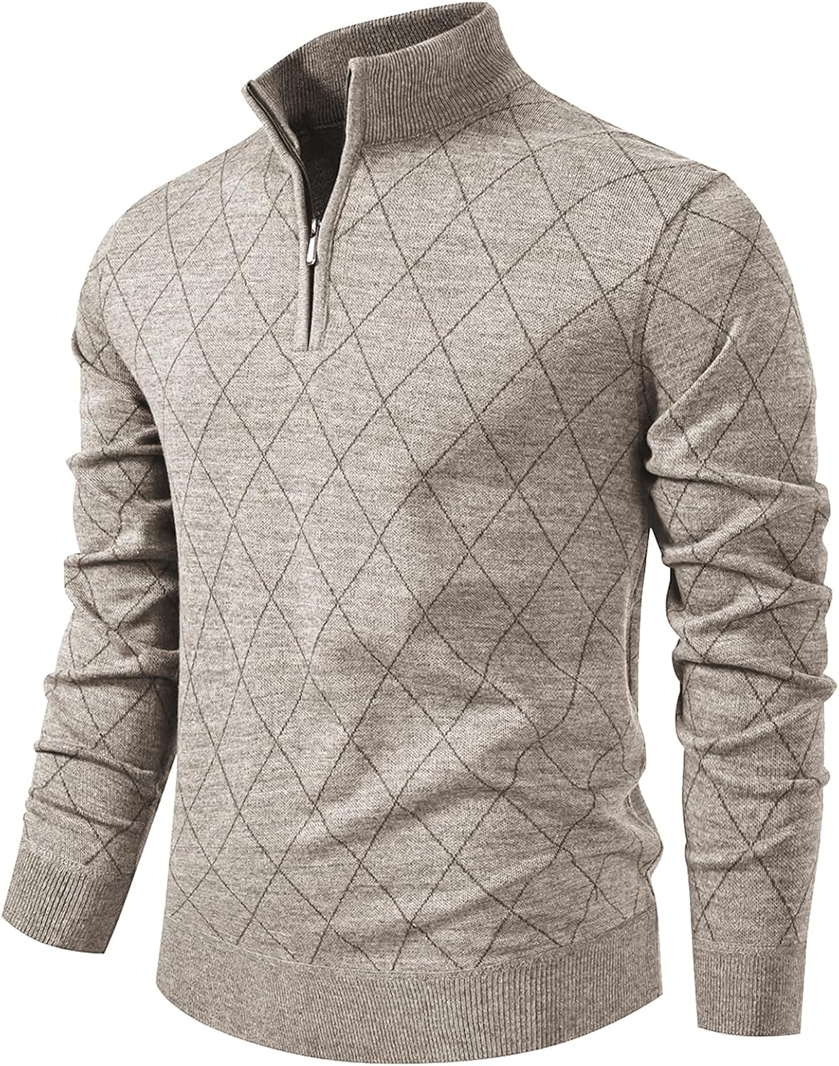 Mylldey 1\/4 Zip Pullover Mens Sweaters Lightweight Pullover Soft Men's Knit Long Sleeve Sweater